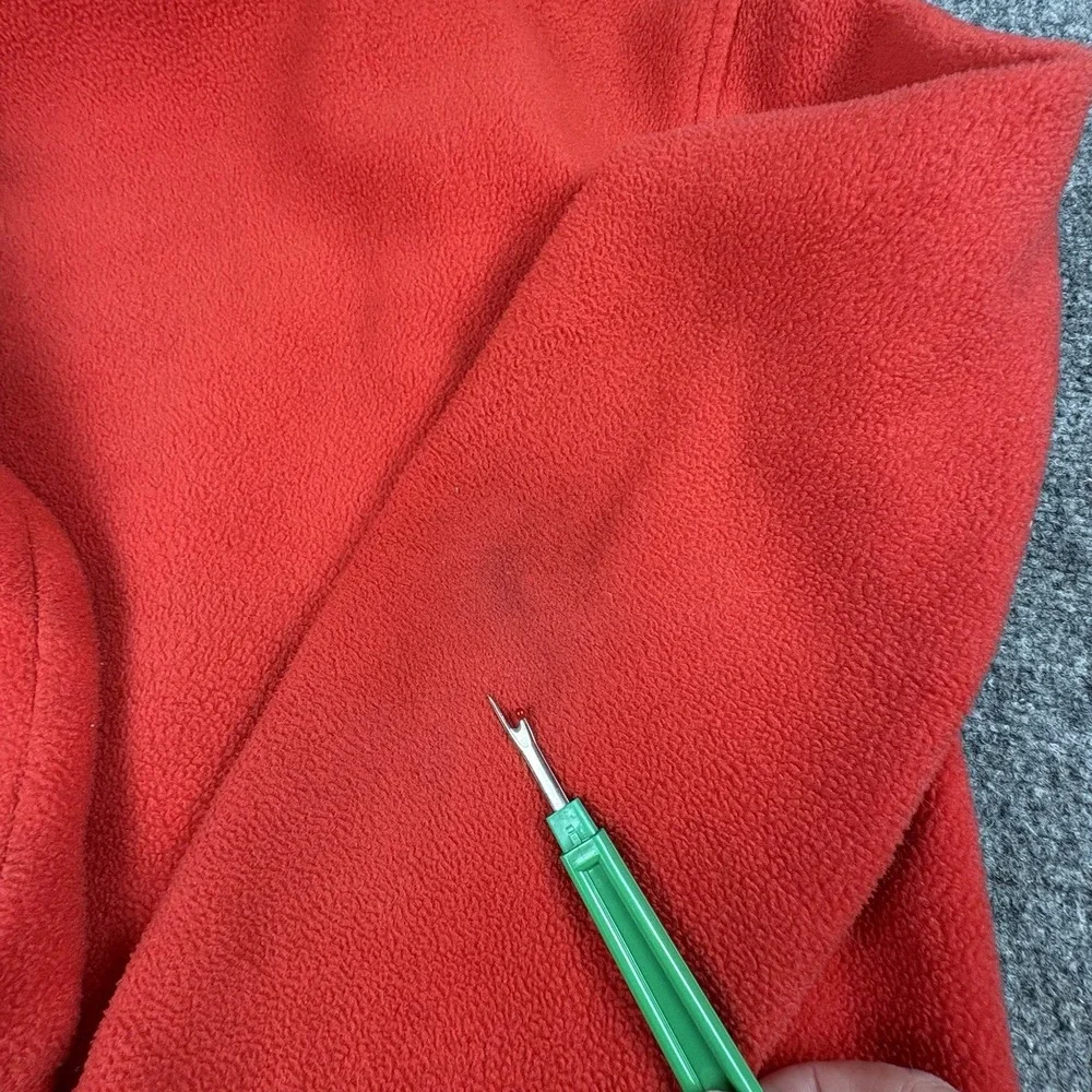 Columbia Fleece Jacket Youth 14 16 Red Full‎ Zip Outdoor Hiking Core Minimalist